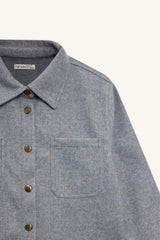 Girls Long Sleeve Snap-On Shirt Jacket