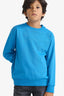 Boys sweatshirt, straight cut, round neck, solid color