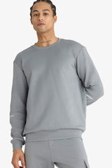 Standard Fit Crew Neck Athletic Sweatshirt