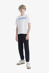 Boys 2-Piece Set Printed Short Sleeve T-Shirt and Sweatpants