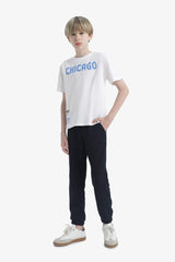 Boys 2-Piece Set Printed Short Sleeve T-Shirt and Sweatpants