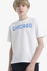 Boys 2-Piece Set Printed Short Sleeve T-Shirt and Sweatpants