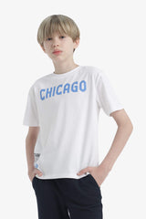 Boys 2-Piece Set Printed Short Sleeve T-Shirt and Sweatpants