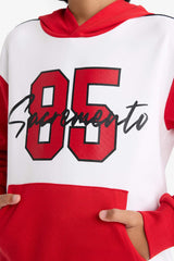 Boys 2-Piece Set Hooded Printed Sweatshirt Tracksuit Bottoms