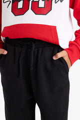 Boys 2-Piece Set Hooded Printed Sweatshirt Tracksuit Bottoms