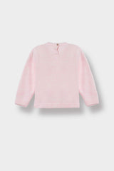 Baby Girl Crew Neck Bow Knit Sweater