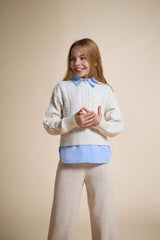Girls Crew Neck Knitted Sweater