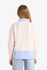 Girls Crew Neck Knitted Sweater