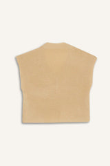 Girl's Oversize Wide Pattern V-Neck Knitted Sweater