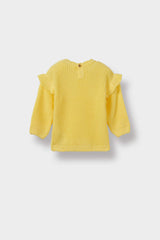 Baby Girl Crew Neck Knit Sweater