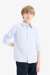 Boy Polo Neck Oxford Long Sleeve Shirt