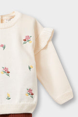 Baby Girl 2-Piece Set Floral Patterned Sweatshirt Tights