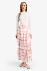 Printed Satin Maxi Skirt