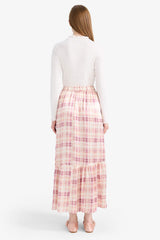 Printed Satin Maxi Skirt