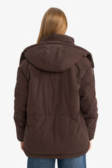 Regular Fit Hooded Velvet Jacket