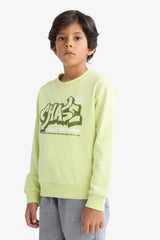 Boys Crew Neck Printed Sweatshirt