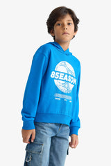 Boys Hooded Printed Sweatshirt