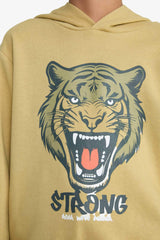 Boys Hooded Printed Sweatshirt