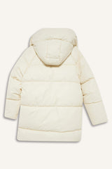 Relax Fit Hooded Zip-Up Puffy Parka