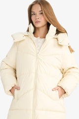 Relax Fit Hooded Zip-Up Puffy Parka
