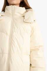 Relax Fit Hooded Zip-Up Puffy Parka