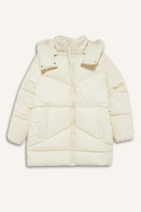 Relax Fit Hooded Zip-Up Puffy Parka