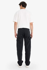 100% Cotton Relax Fit Wide Leg Cargo Jeans with Pockets