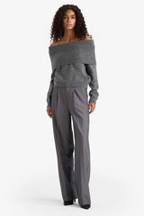 Regular Fit Open Shoulder Knitwear Sweater