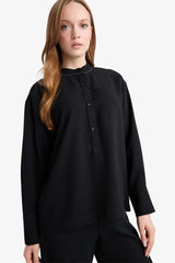 Relax Fit Crepe Long Sleeve Tunic
