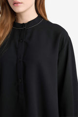 Relax Fit Crepe Long Sleeve Tunic