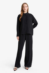 Wide Leg Wide Leg Crepe Trousers