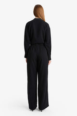 Wide Leg Wide Leg Crepe Trousers