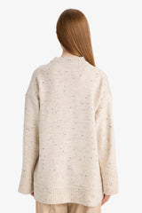 Loose Fit Crew Neck Knit Tunic