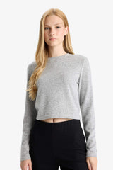 Slim Fit Long Sleeve Crew Neck T-shirt