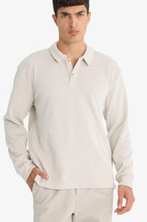 Regular Fit Polo Neck Sweatshirt