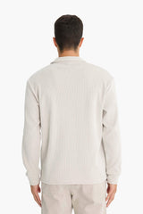 Regular Fit Polo Neck Sweatshirt