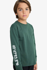 Boys Pajama Set Printed Long Sleeve Top and Long Bottom