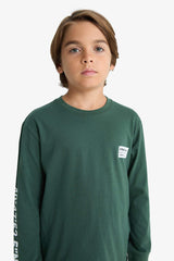 Boys Pajama Set Printed Long Sleeve Top and Long Bottom