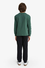 Boys Pajama Set Printed Long Sleeve Top and Long Bottom