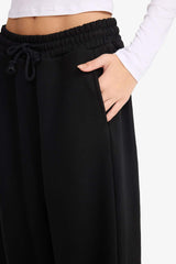 Cool Barrel Fit Wide Leg Sweatpants with Tie Waist