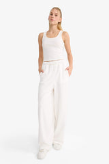 Cool Barrel Fit Wide Leg Sweatpants with Tie Waist