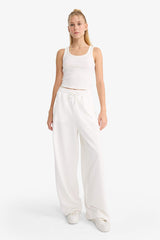 Cool Barrel Fit Wide Leg Sweatpants with Tie Waist