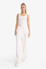 Cool Barrel Fit Wide Leg Sweatpants with Tie Waist