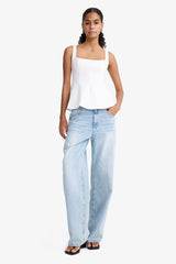 Fitted Square Neck Strappy Blouse