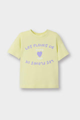 Baby Girl Crew Neck Printed Short Sleeve T-Shirt