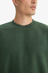 Relax Fit Crew Neck Fleece Sweatshirt