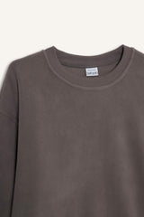 Relax Fit Crew Neck Fleece Sweatshirt