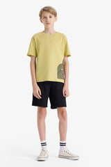 Boys Crew Neck Printed Short Sleeve T-Shirt
