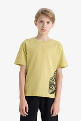 Boys Crew Neck Printed Short Sleeve T-Shirt