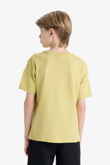 Boys Crew Neck Printed Short Sleeve T-Shirt